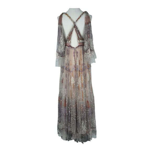 Christian Dior Brown 2020 Embroidered Tulle Maxi Dress with Sequins - www.rajagirimanappuram.com Christian Dior Brown 2020 Embroidered Tulle Maxi Dress with Sequins - www.rajagirimanappuram.com
